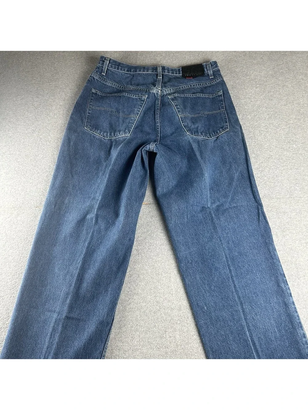 Bugle Boy Looser 7M Mens Distressed Relaxed Denim Jeans SZ 36 Blue 36X34